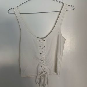 Garage lace up crop top